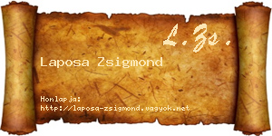 Laposa Zsigmond névjegykártya