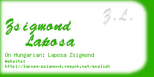 zsigmond laposa business card